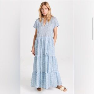 Marea Breakers Dress, Blue Geo, M